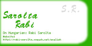 sarolta rabi business card